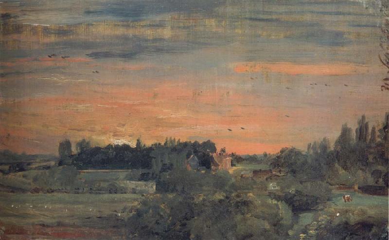 John Constable View towards the rectory,East Bergholt 30 September 1810